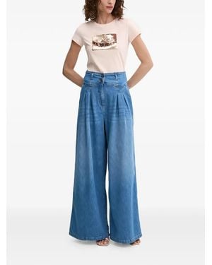 ARMANI EXCHANGE Sequin Graphic T-Shirt - Blue