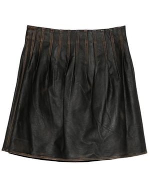 ShuShu/Tong Minifalda De Piel - Negro
