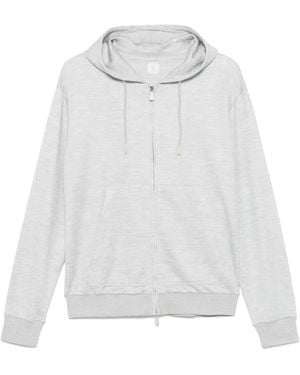 Eleventy Mélange-Effect Hoodie - White