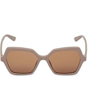 McQueen Zonnebril Met Geometrisch Montuur - Naturel