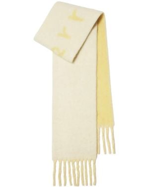 Burberry Bufanda reversible con logo en intarsia - Metálico