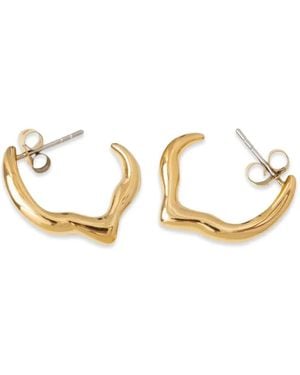 Trussardi Organic-Shape Earrings - Metallic
