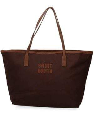 MC2 Saint Barth City Logo-Appliqué Tote Bag - Brown
