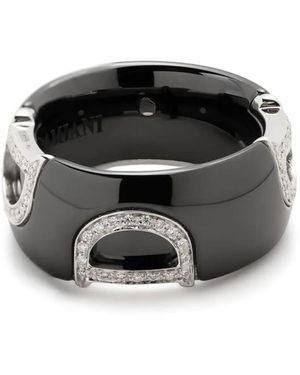 Damiani D.icon ダイヤモンド リング 18kホワイトゴールド - ブラック