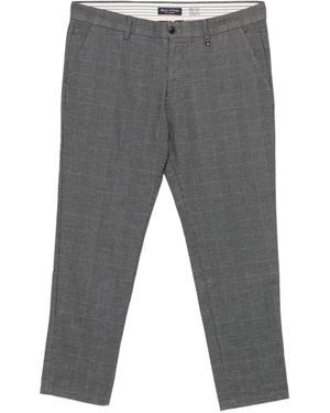 Marc O' Polo Check-Print Trousers - Grey