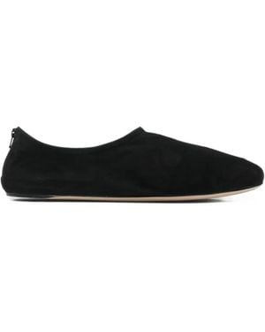The Row Stellene Suede Ballet Flats - Black