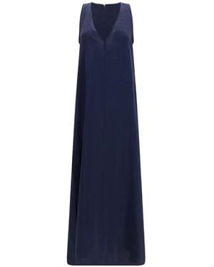 Cruna Lauren Sleeveless V-Neck Dress - Blue
