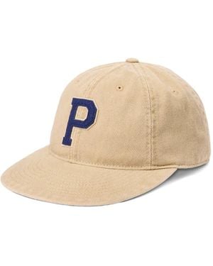 Polo Ralph Lauren Logo-Embroidered Leather-Strap Baseball Cap - Natural