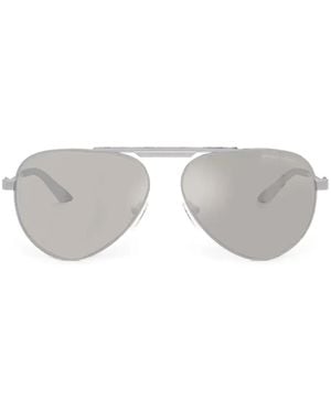 ARMANI EXCHANGE Zonnebril Met Piloten Montuur En Matte Afwerking - Wit