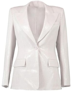 Michael Kors Georgina Sequin-Embellished Single-Breasted Blazer - White