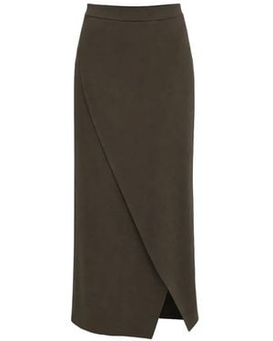 Gloria Coelho Tulip-Effect Straight Skirt - Green