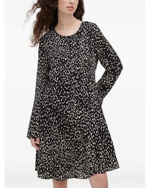 Marc O' Polo Printed Long-Sleeve Mini Dress - Black