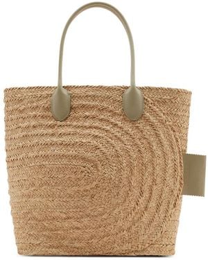 Burberry Woven-Raffia Tote Bag - Natural
