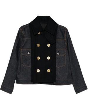 Sacai X Levi's Double-Breasted Denim Jacket - Black
