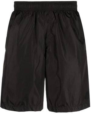 Moncler Costume Da Bagno Con Applicazione Logo - Nero