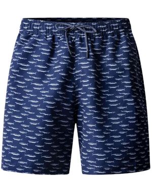 Hackett Sardines-Print Swim Trunks - Blue