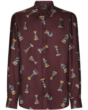Dolce & Gabbana シルクシャツ - パープル