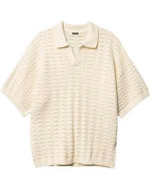 Woodbird Wbshimo Wave Crochet-Knit T-Shirt - Natural