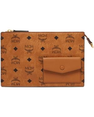 MCM Aren Standing Cross Body Bag - Brown