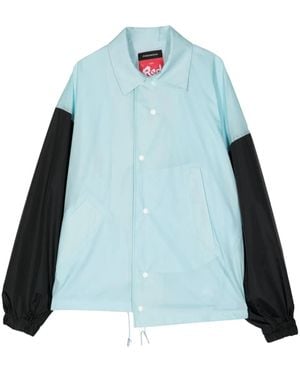 Fumito Ganryu X Phenomenon Logo-Print Shirt Jacket - Blue
