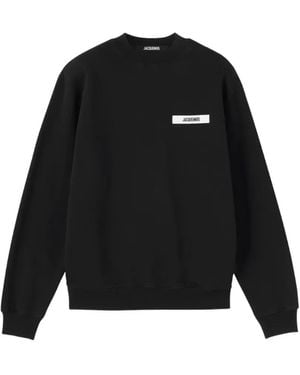 Jacquemus Sudadera Con Parche Del Logo - Negro