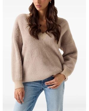Guess Oversized Fuzzy Sweater - Brown