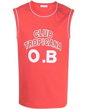 Orlebar Brown Dubois Club Tropicana-Print Tank Top - Pink