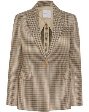 Rosetta Getty Check-Pattern Blazer - Natural