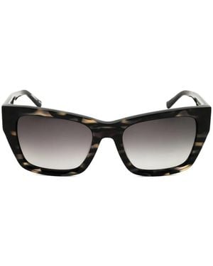 DKNY Cat-Eye Tortoiseshell-Effect Sunglasses - Black