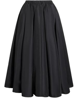 Patou Elasticated-Waist Midi Skirt - Blue