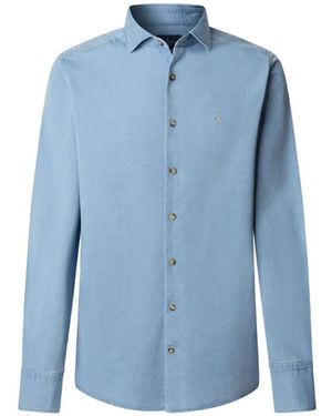 Hackett Embroidered Logo Shirt - Blue