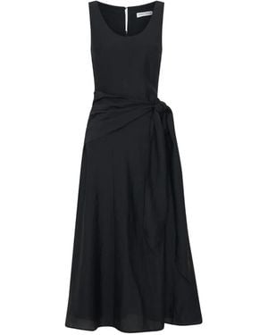 Anna Quan Lucinda Midikleid Mit Bindegürtel - Schwarz