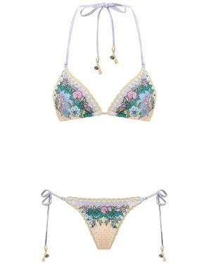 Zimmermann Bikini Mit Print - Weiß