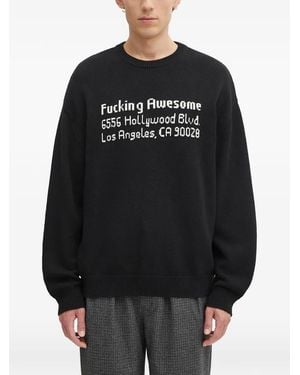 Fucking Awesome Crew-Neck Graphic Sweater - Black