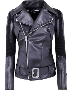 Junya Watanabe Buckle-Detail Biker Jacket - Black