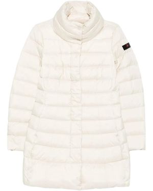 Peuterey Quilted Minimalist Coat - White