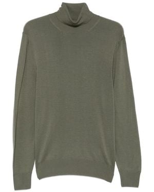Canali Roll-Neck Long-Sleeve Sweater - Green