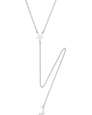 Elle Macpherson Star Moon Pendant Necklace - White