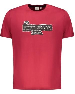 Pepe Jeans Logo-Print T-Shirt - Pink