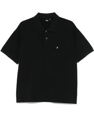 Stussy Klassisches Poloshirt - Schwarz