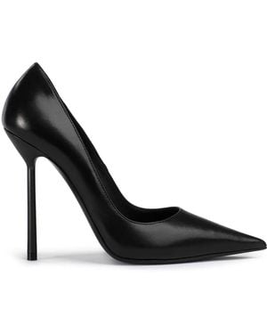 Le Silla Lambskin Leather Pointed Toe Pumps - Black