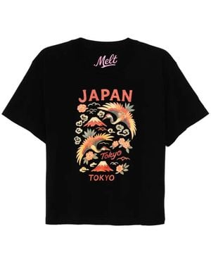 Melt Camiseta Con Estampado Gráfico - Negro