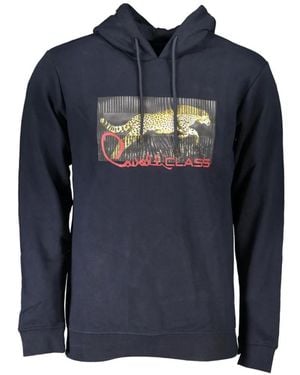 Roberto Cavalli Cheetah-Print Hoodie - Blue