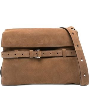 Moschino Kuriertasche aus Wildleder mit Gürtel - Braun