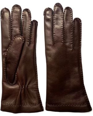 Restelli Handschuhe Aus Leder - Braun