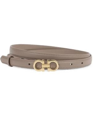 Ferragamo Sized Gancini Belt - Natural