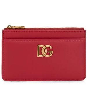 Dolce & Gabbana Logo-Plaque Card Holder - Red