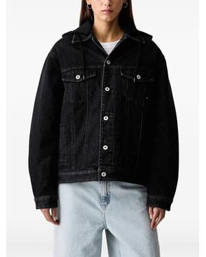 KARL LAGERFELD X Pietro Terzini Hooded Denim Jacket - Black