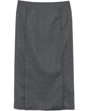 Entire studios Slit-Detail Midi Skirt - Gray