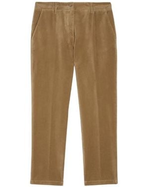 Aspesi Cotton Straight Trousers - Natural